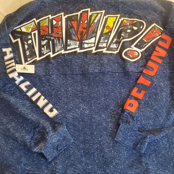 Marvel Spirit Jersey Blue Spiderman 60th Anniversary Hoodie - Size Large - NWT - Picture 7 of 7